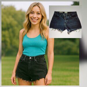 Universal Thread 90s Baggy Short Denim Jean Cut Off Button Fly Shorts Sz 4